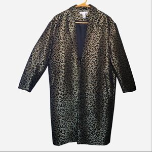 H&M 50s Inspired Animal Print Satin Coat Jacket